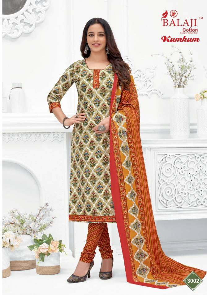 Balaji Kumkum 30 Regular Wear Wholesale Cotton Printed Dress Material Catalog

